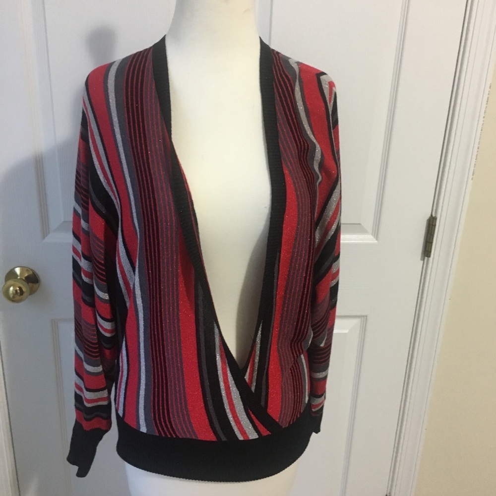 Sparkly Multi Color Stripe Sweater - Picture 3 of 3